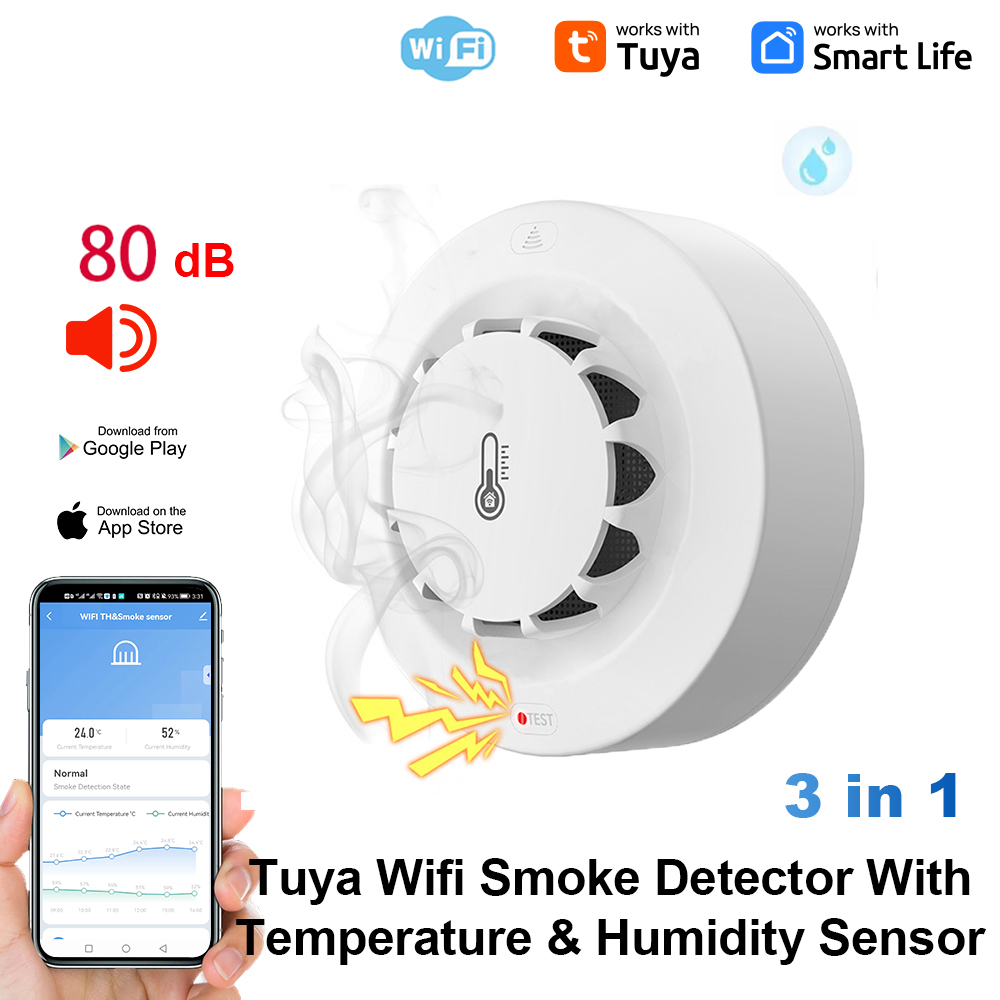 Smoke Leak Detector - Détecteur de fumée et capteur d'humidité