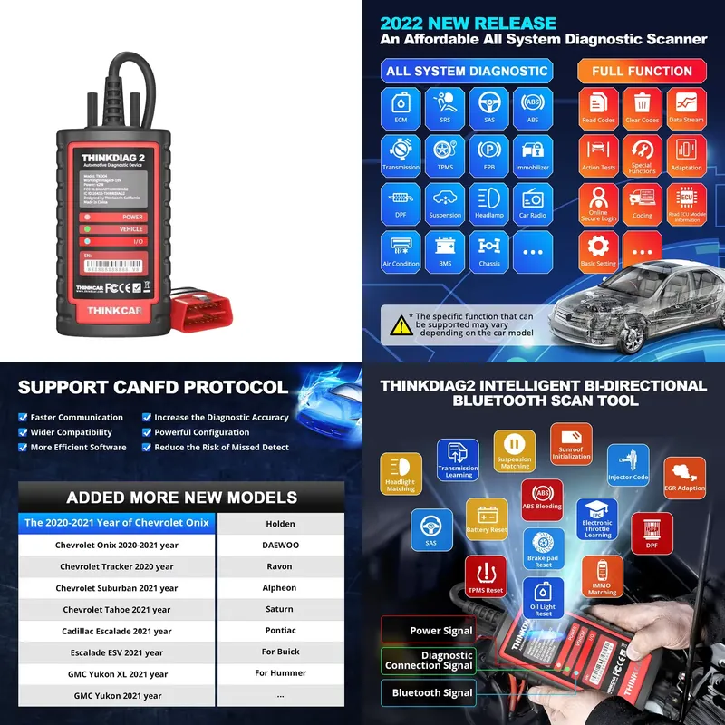 Car Diagnostic Tool - Outil de diagnostic Thinkdiag 2, scanner