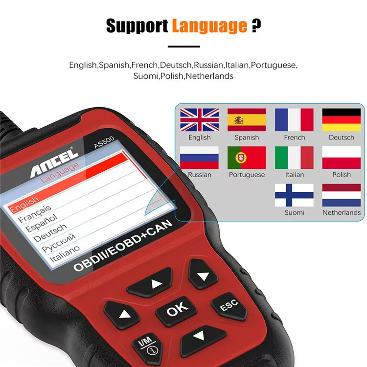 Car Diagnostic Tool - Analyseur de moteur de voiture multi-langues