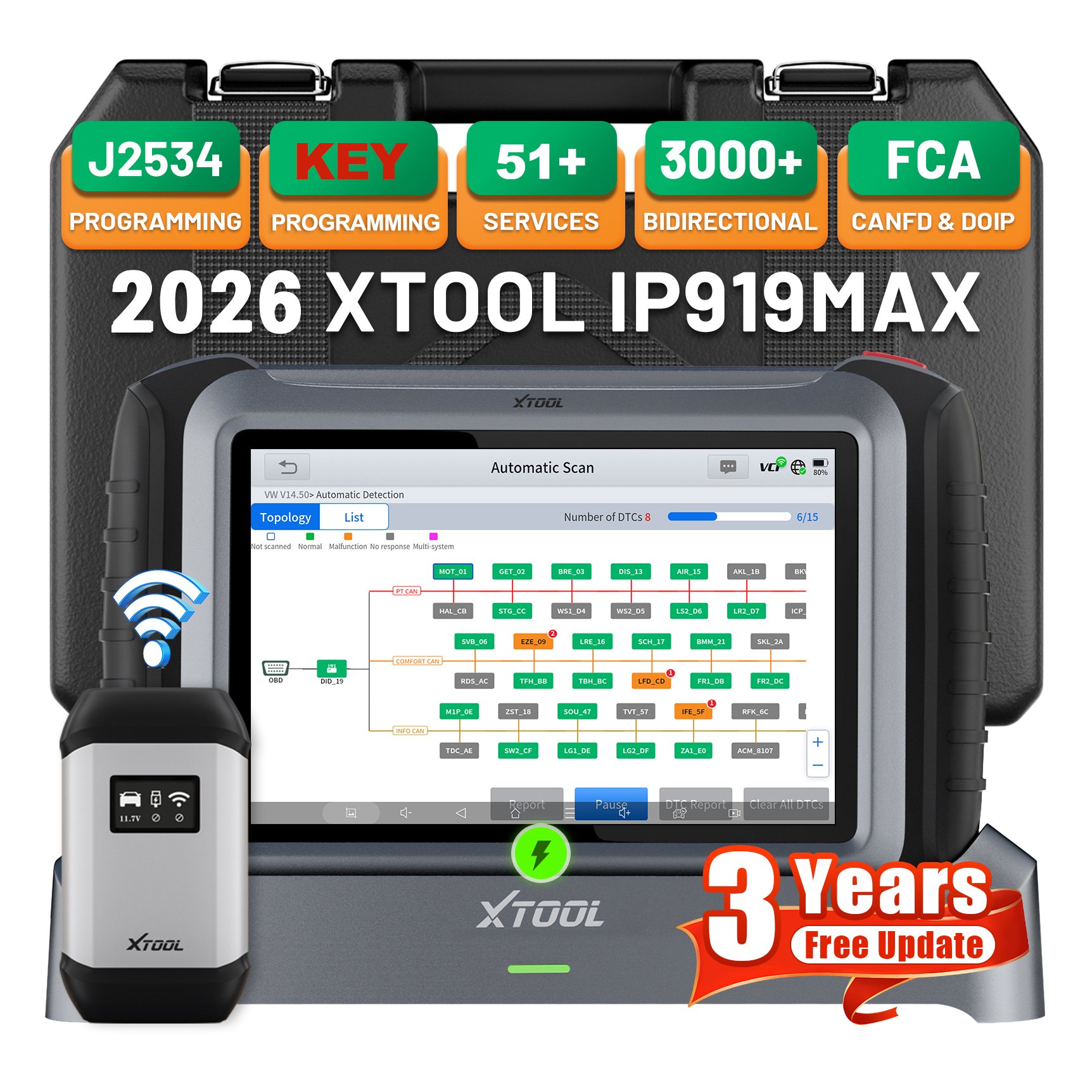 Car Diagnostic Tool - Outil de programmation ECU XTOOL IP919MAX