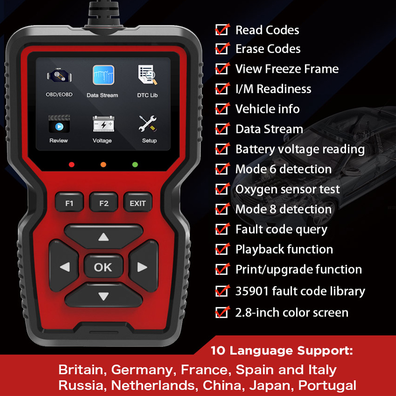 Lecteur de codes OBDII V519, o - Car Diagnostic Tool avis et prix