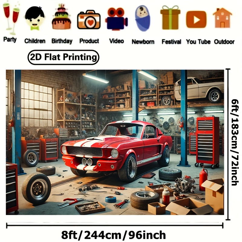 Tapisserie murale décorative : - Auto Repair Shop Background avis et prix