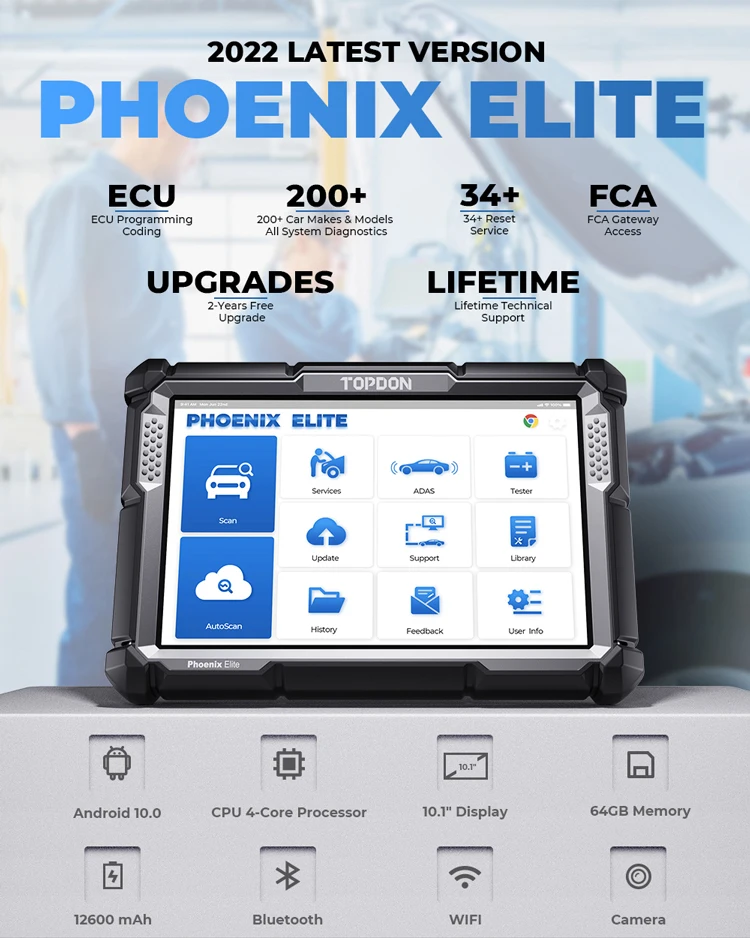 TOPDON PHOENIX ELITE voiture E - Car Diagnostic Tool avis et prix